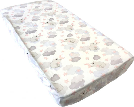 Baby Bettlaken Für Krippe Baumwolle Gray 120x60cm