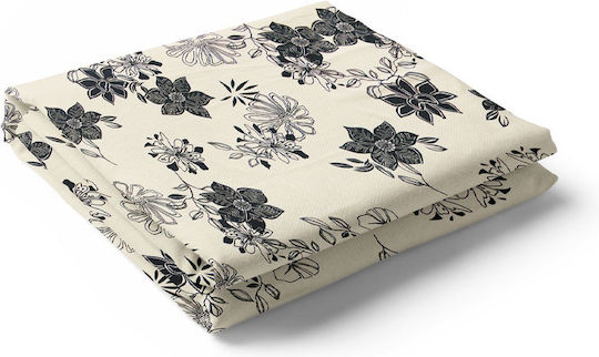 Hermia Tischtuch Ecru-black 140x220cm