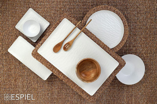 Espiel Wavy Matte Serving Platter Oval White 53x16.2cm