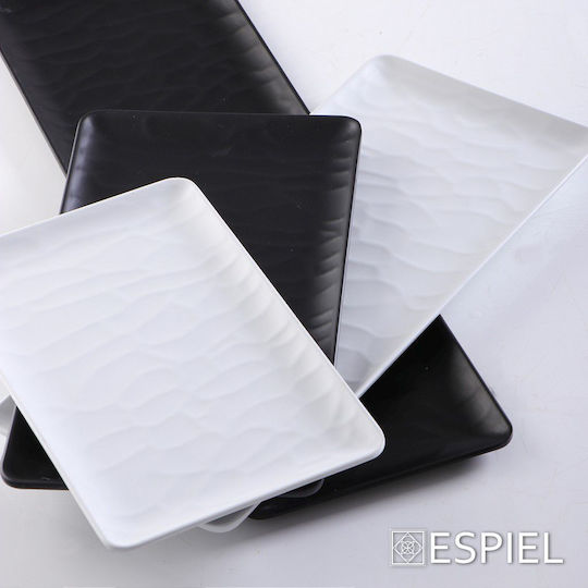 Espiel Wavy Matte Serving Platter Oval White 53x16.2cm
