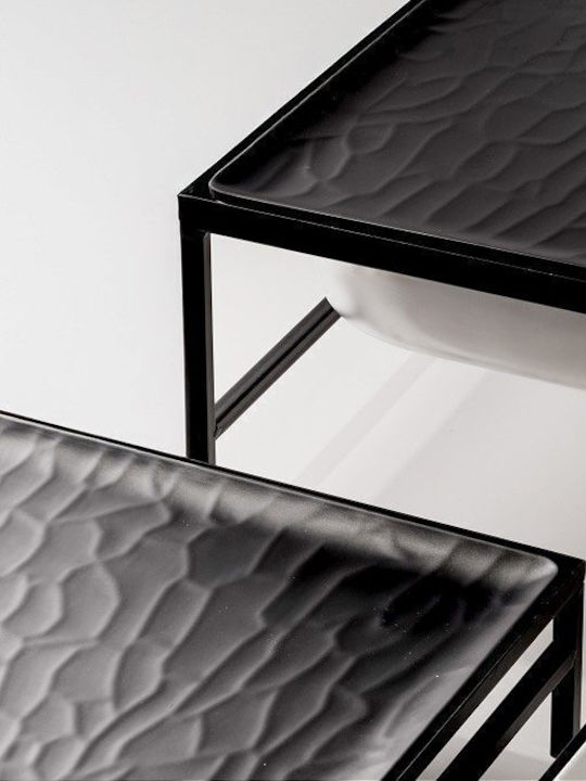 Espiel Wavy Matte Πιατέλα Σερβιρίσματος Τετράγωνη Μελαμίνης Μαύρη 32.5x26.5εκ. Espiel Wavy Matte Πιατέλα Σερβιρίσματος Τετράγωνη Μελαμίνης Μαύρη 32.5x26.5εκ.