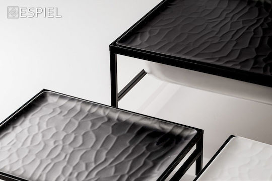 Espiel Wavy Matte Πιατέλα Σερβιρίσματος Τετράγωνη Μελαμίνης Μαύρη 32.5x26.5εκ. Espiel Wavy Matte Πιατέλα Σερβιρίσματος Τετράγωνη Μελαμίνης Μαύρη 32.5x26.5εκ.