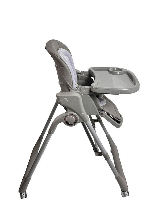 ForAll Galaxy Klappbarer Baby Hochstuhl 3 in 1 mit Höhenverstellbar in Grau