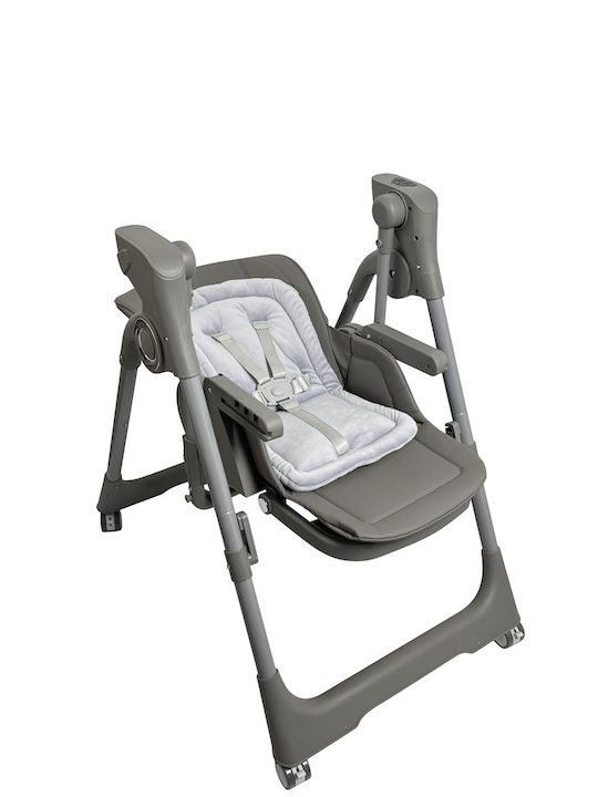 ForAll Galaxy Klappbarer Baby Hochstuhl 3 in 1 mit Höhenverstellbar in Grau