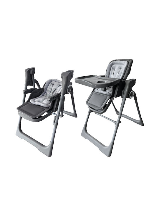 ForAll Galaxy Klappbarer Baby Hochstuhl 3 in 1 mit Höhenverstellbar in Grau