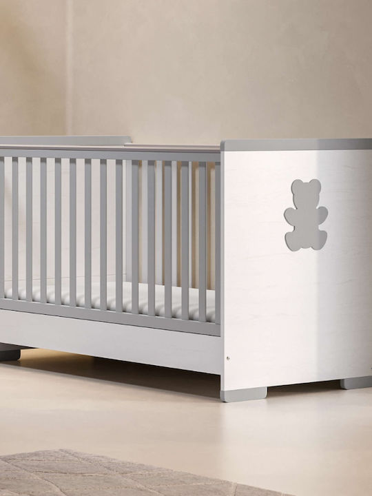 Casababy Κούνια Smart White & Grey για Στρώμα 70x140cm