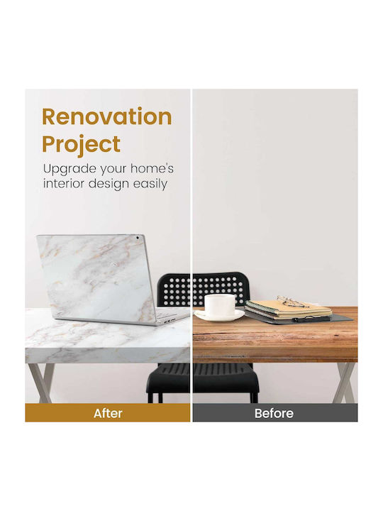 White Marble Wallpaper Sticker 40cm x 300cm