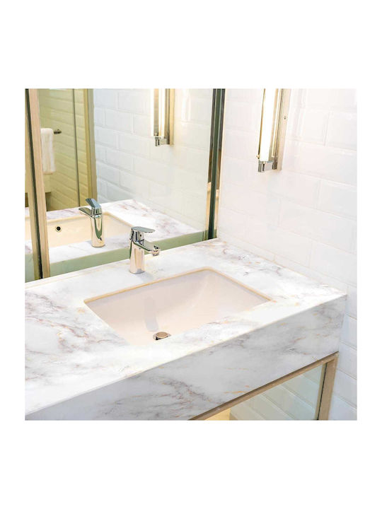 White Marble Wallpaper Sticker 40cm x 300cm