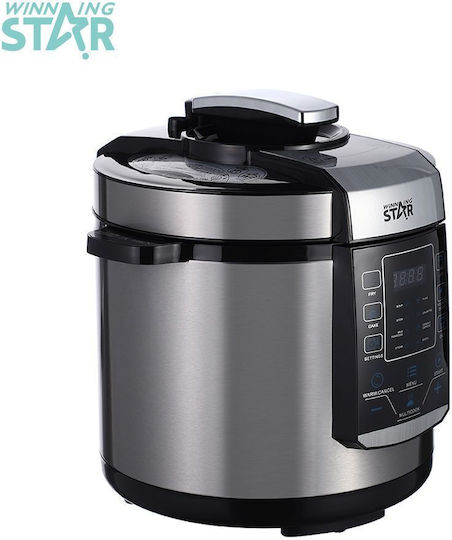 Winning Star ST-9303 Πολυμάγειρας 1000W με Χωρητικότητα 6lt Ασημί