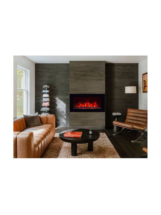 Hitense Wall Mounted Electric Fireplace 2000W 91x11.5cm Black