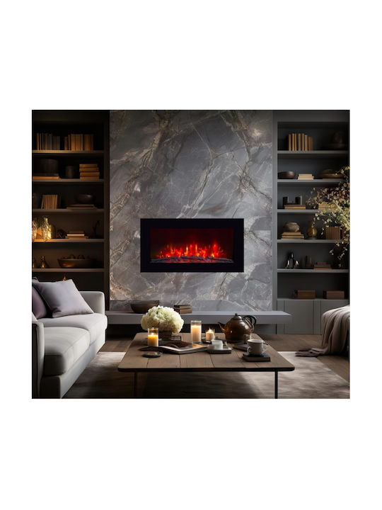 Hitense Wall Mounted Electric Fireplace 2000W 91x11.5cm Black