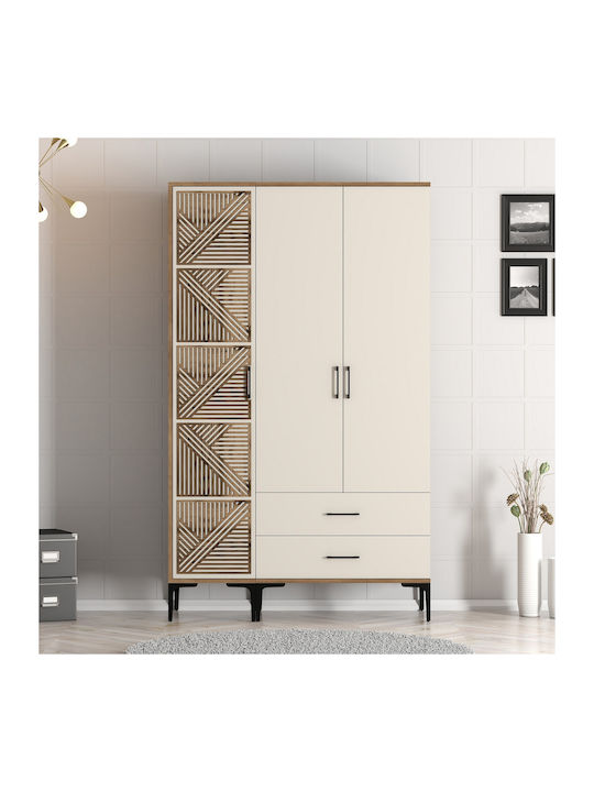 Wardrobe Three Doors Pt Lidya Cream 120x47x201cm