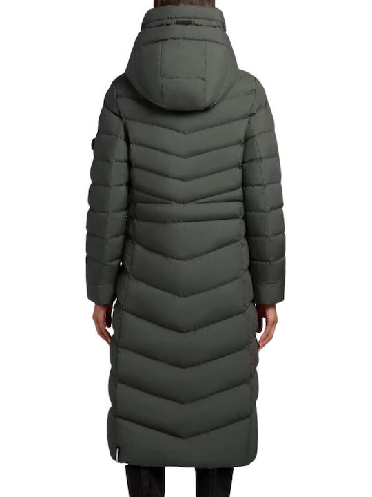 Lungă Jachetă de femei Puffer Khaki