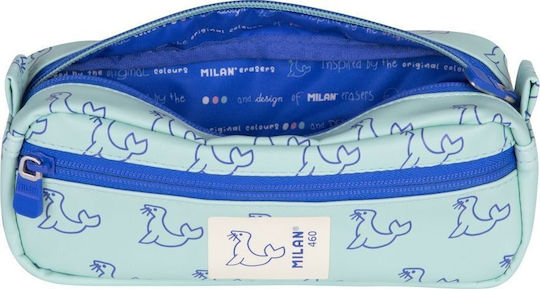 Milan Pencil Case with 2 Compartments Green