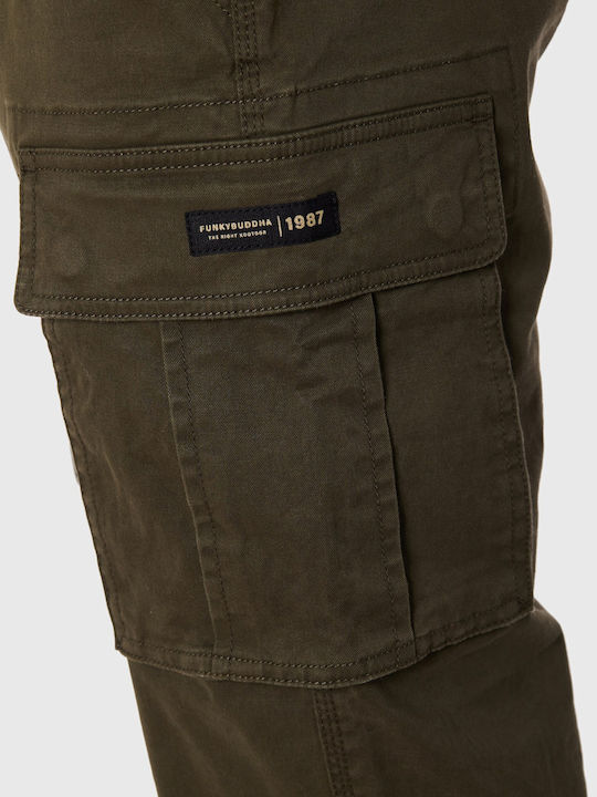 Ανδρικό Παντελόνι Cargo Regular Fit Πράσινο