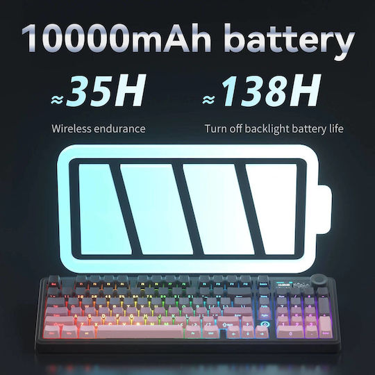 Ajazz AK980 V2 Ασύρματο Gaming Μηχανικό Πληκτρολόγιο (Αγγλικό US)