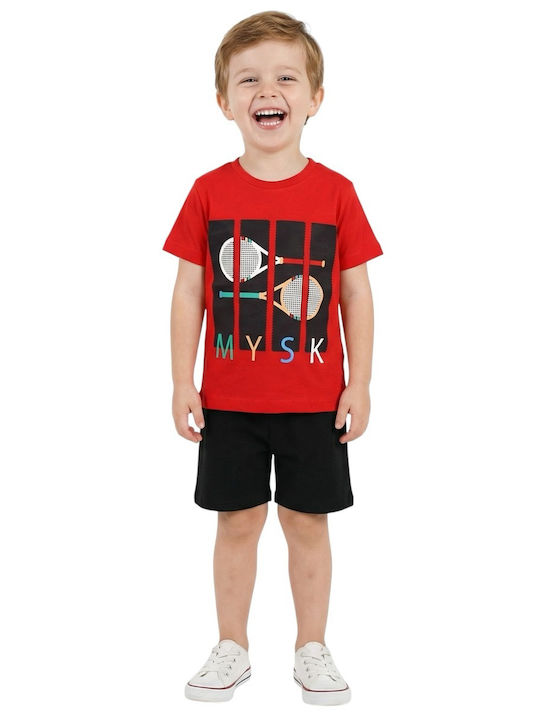 Kinder-Set mit Shorts Sommer 2Stück Red