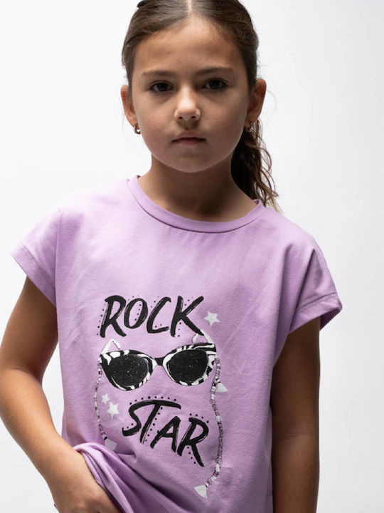 Kids Clothing Set with Leggings Summer 2 Pieces Lilac