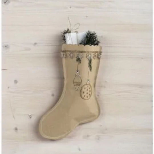 Weihnachtliche Dekorationssocken Rayher 27,5x18cm 100gr Braune 6Stück