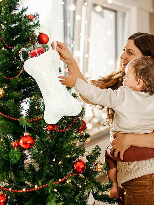 Christmas Knitted Decorative Socks Bone Shape