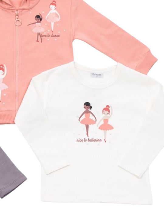 Kids' Set with Leggings Winter 3pcs Pink