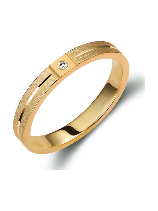 Valauro Eheringe Gold 9κ Zirkon– Dicke 3.00mm