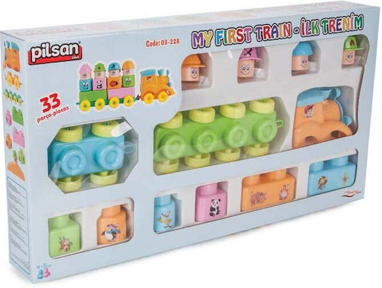 Pilsan Bausteine My First Train Holz 33Stück