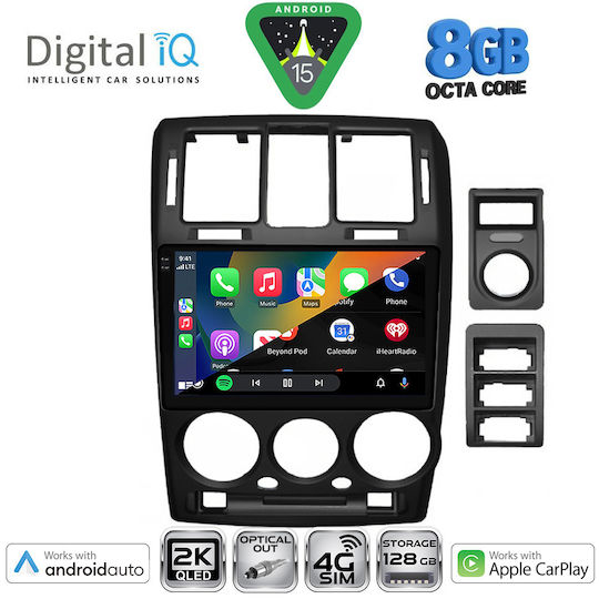 Digital IQ Ηχοσύστημα Αυτοκινήτου για Hyundai Getz 2002-2011 (Bluetooth/USB/WiFi/GPS/Apple-Carplay/Android-Auto) με Οθόνη Αφής 9"