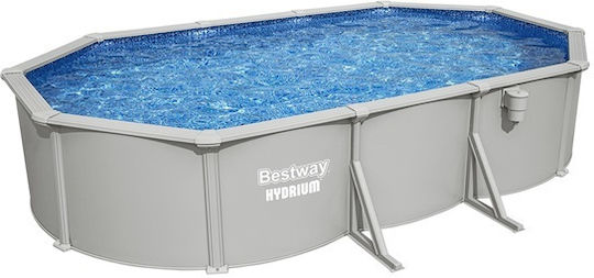 Bestway Hydrium Овален Басейн PVC 19.929л с Метална Рамка 610x360x120см Бял