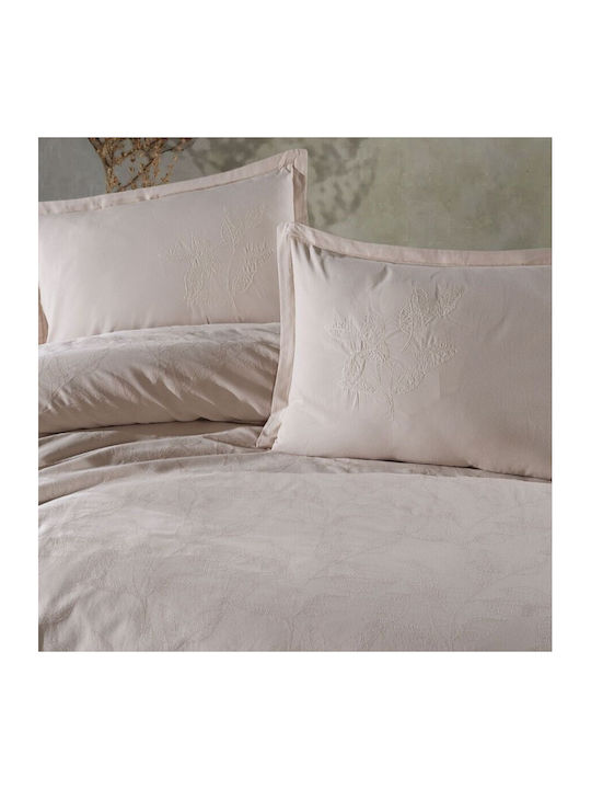 Clasy Home Set Husă de Pilotă Dublă cu 4 Fețe de Pernă & 1 Cearsaf 200x220 Roz