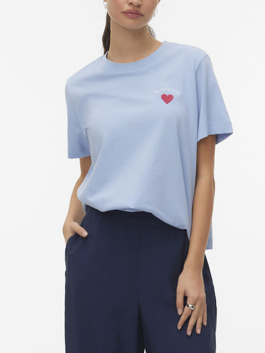 Vero Moda Mette Μπλούζα Brunnera Blue, Light Blue