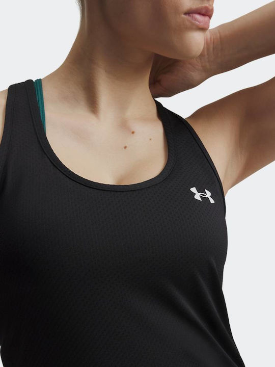 Racer Γυναικεία Αθλητική Μπλούζα Αμάνικη Fast Drying με Διαφάνεια Μαύρη