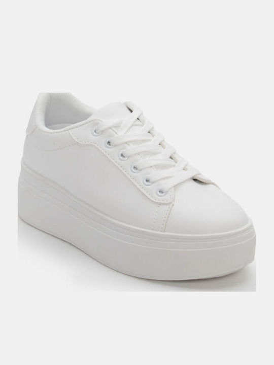 Damen Flatforms Sneakers Weiß