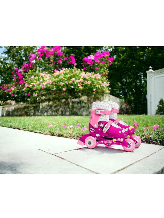 Stamp Kids Adjustable Inline Rollers Pink