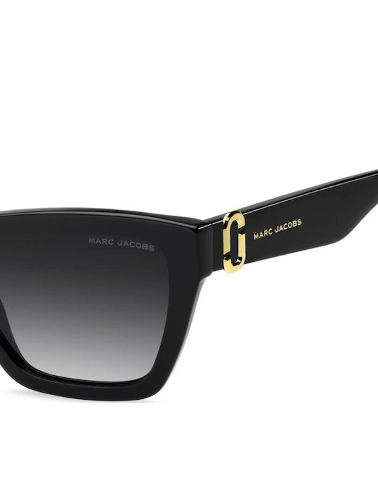 Marc Jacobs Unisex Γυαλιά Ηλίου με Μαύρο Κοκκάλινο Σκελετό και Γκρι Ντεγκραντέ Φακό MARC 884/S 807/9O