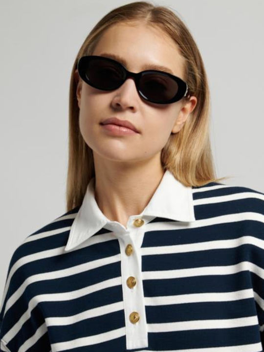 Tommy Hilfiger Unisex Γυαλιά Ηλίου με Μαύρο Κοκκάλινο Σκελετό και Μαύρο Φακό TH2344/S 807/52