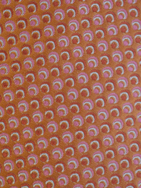 Pierre Cardin Men's Tie Silk Printed in Orange Color Pierre Cardin Men's Tie Silk Printed in Orange Color