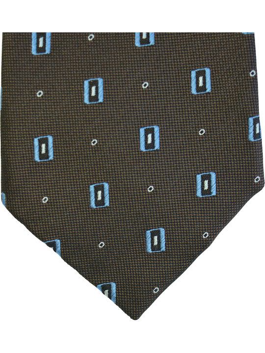 Boss Men's Tie Silk Printed in Brown Color