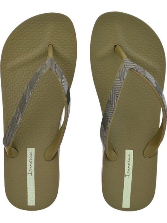 Mesh VII Frauen Flip Flops mit Plattform in Khaki Farbe