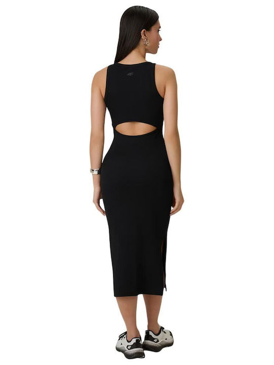 Summer Midi Knitted Dress Black