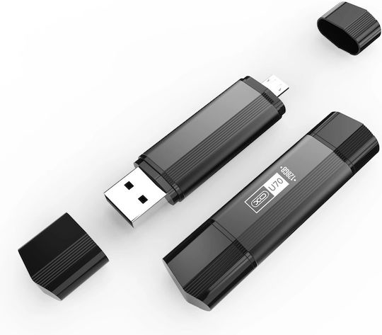 XO 128GB USB 2.0 Stick Μαύρο