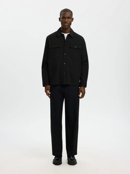 Long Sleeve Overshirt Black