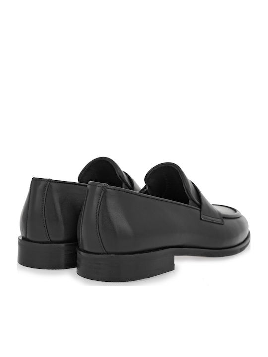 Leder Herren Mokassins in Schwarz Farbe