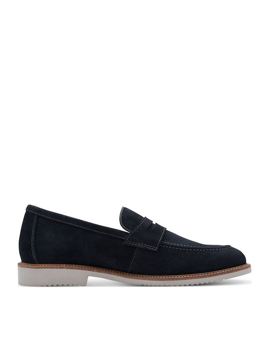 Leder Herren Mokassins in Blau Farbe