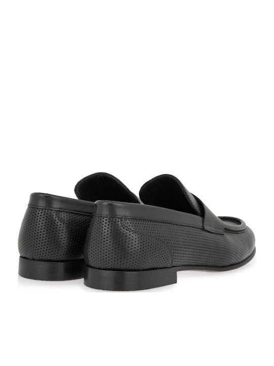 Leder Herren Mokassins in Schwarz Farbe