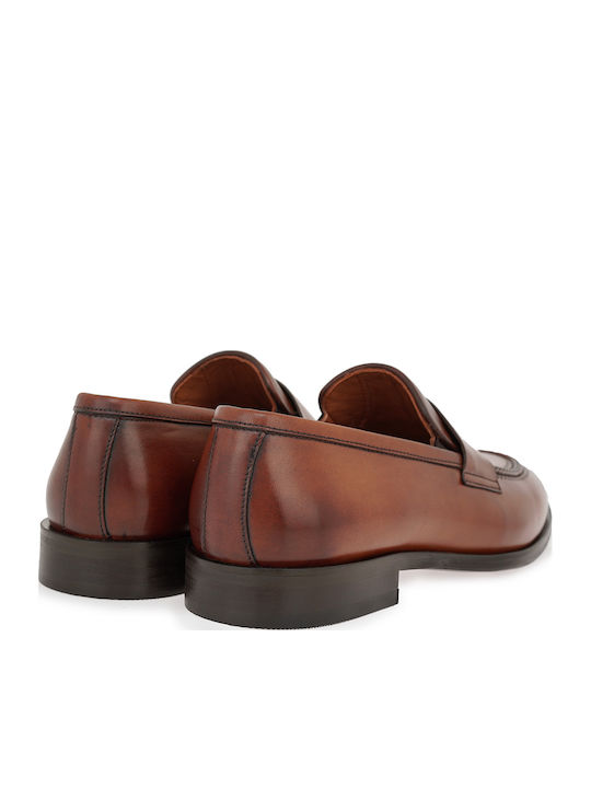 Leder Herren Mokassins in Tabac Braun Farbe