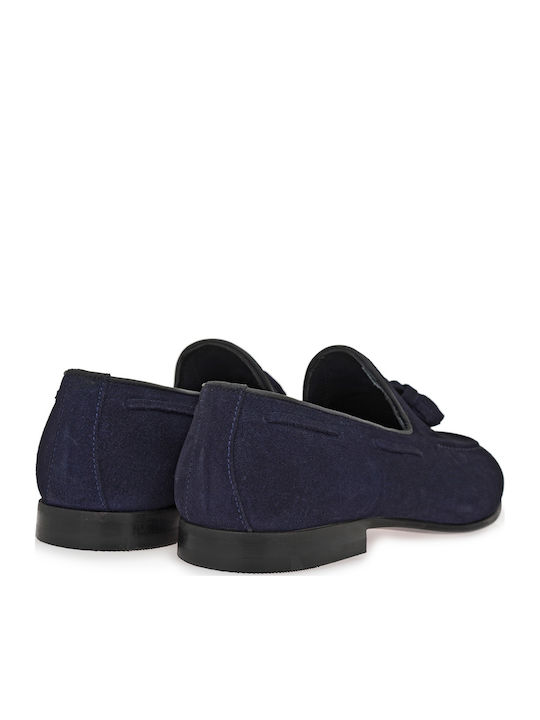 Suede Ανδρικά Loafers σε Μπλε Χρώμα