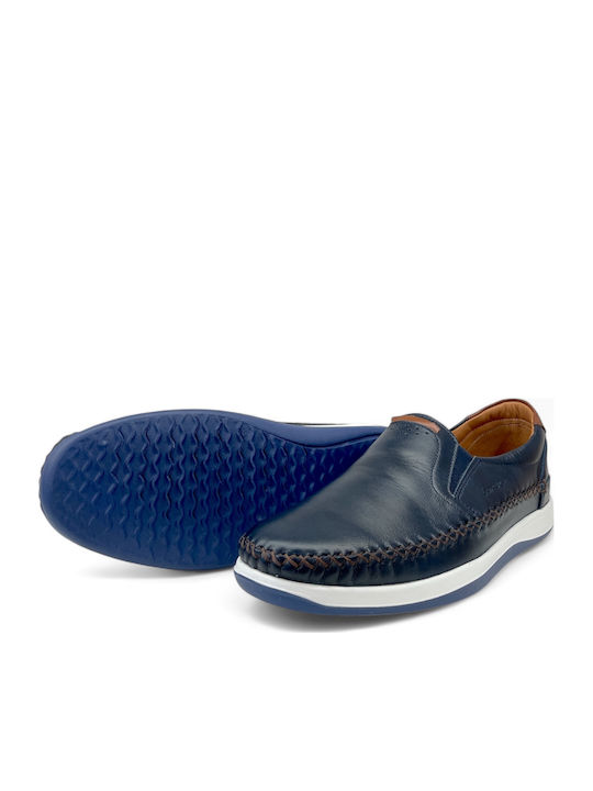 Men's Leather Moccasins Blue