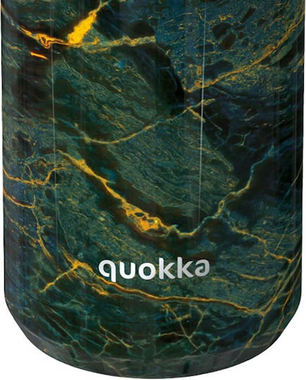 Quokka Glass Thermos Stainless Steel BPA Free 400ml Greenstone with Mouthpiece
