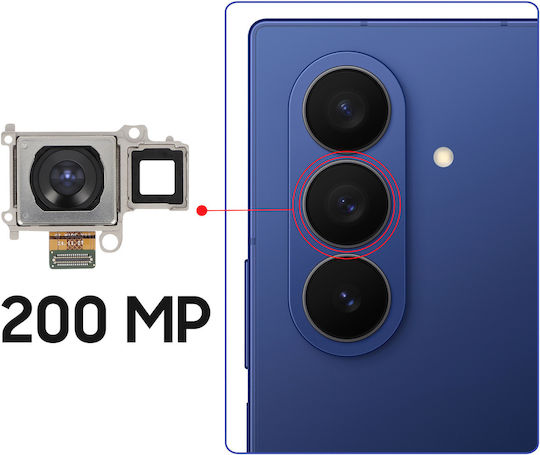 Samsung Original Rear Camera Galaxy Z Fold7 200mp Wide Angle Service Pack Black Silver